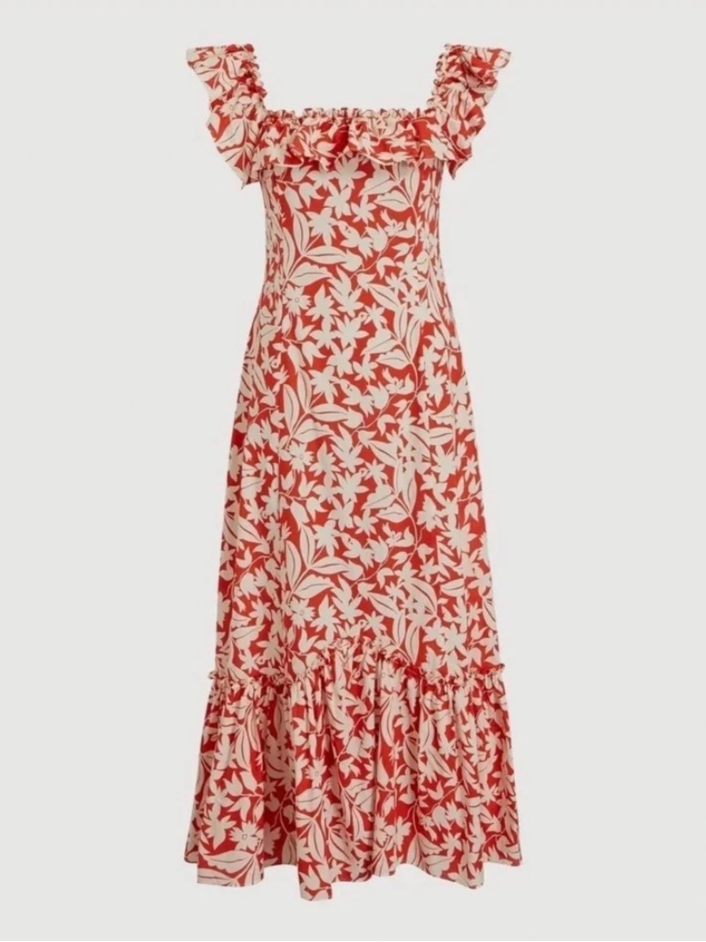 RIXO June Dress Tomato Palm M (8)